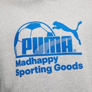 Madhappy Women's Grey and Blue Hoodie